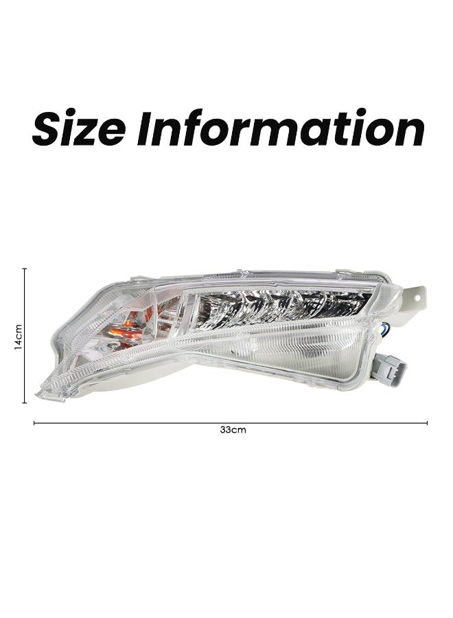 TOYOTA KASHAFI CM2015TY LED Fog Lamp Light Set for Toyota Camry 2015 Front Bumper Driving Light Assembly, Waterproof Dustproof Clear Lens Indicator DRL Replacement, High Brightness Long Life Auto Lighting Kit 1 Pair Left Right 12V - Image 2
